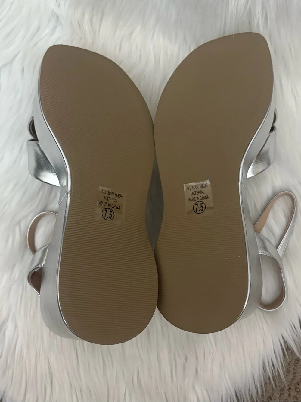 Chariot & Co Daystar Silver Metallic Y2k Style Platform Strappy Sandals